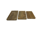 Decoratieve dienbladen - Naturel - Mangohout - Set van 3 - WeAreTables